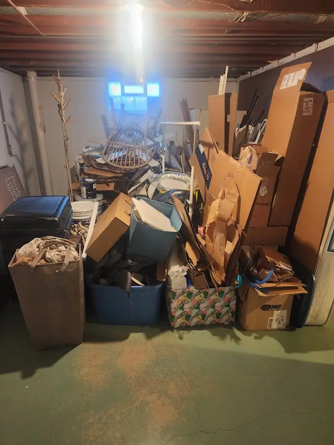 Roll-off dumpster container at job site for Yard Waste Dumpster Rental in Elk Grove Village